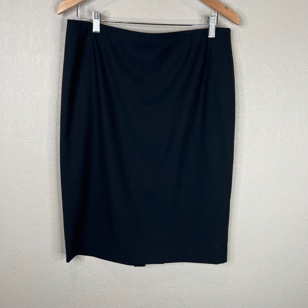 Lafayette Women's 148‎ Straight & Pencil Skirt Size 12 Back Zip Solid Black